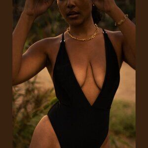 Topaz Boutique Women's Rinella Plunge One-Piece Swimsuit - XS/8